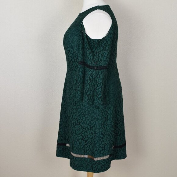 Eliza J Green Lace Cold Shoulder Dress 14w NEW - Picture 5 of 9